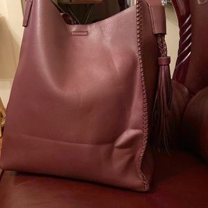 Maroon shoulder bag